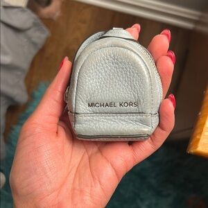 Michael Kors Silver Mini Backpack Keychain